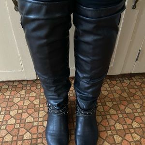Spring Leather Boots, used & worn S:8